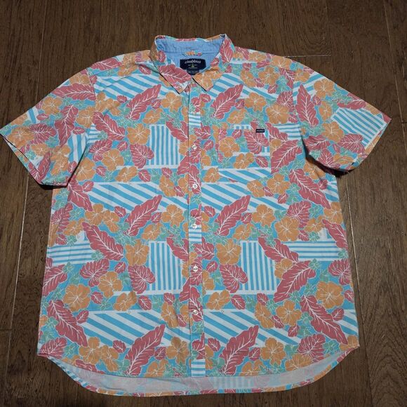 Chubbies Other - Chubbies Hawaiian Shirt Mens 2XL Floral Short Sleeve Button Up Stretch Cotton